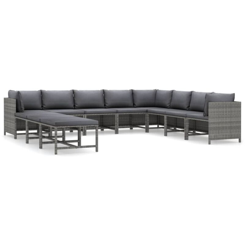 Set de muebles de jardín 11 pzas y cojines ratán sintético gris - Gris - Vidaxl
Set de muebles de jardín 11 pzas y cojines ratán sintético gris - Gris - Vidaxl