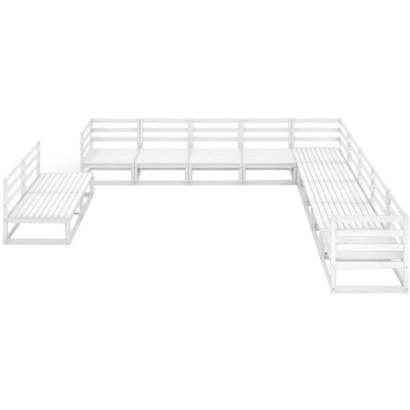 Vidaxl - Set de salón de jardín de 11 piezas blanco madera maciza de pino - Blanco
Vidaxl - Set de salón de jardín de 11 piezas blanco madera maciza de pino - Blanco