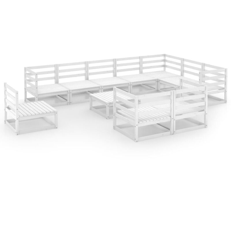 Set de salón de jardín de 11 piezas blanco madera maciza de pino - Blanco - Vidaxl
Set de salón de jardín de 11 piezas blanco madera maciza de pino - Blanco - Vidaxl