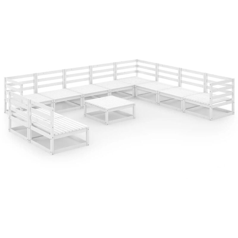 Set de salón de jardín de 11 piezas blanco madera maciza de pino - Blanco - Vidaxl
Set de salón de jardín de 11 piezas blanco madera maciza de pino - Blanco - Vidaxl