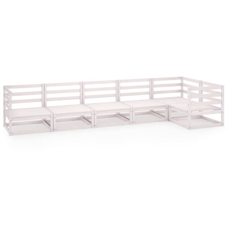 Vidaxl - Set de salón de jardín de 6 piezas blanco madera maciza de pino - Blanco
Vidaxl - Set de salón de jardín de 6 piezas blanco madera maciza de pino - Blanco