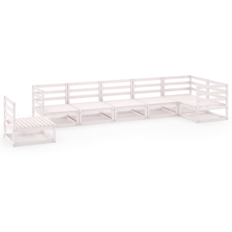 Vidaxl - Set de salón de jardín de 7 piezas blanco madera maciza de pino - Blanco
Vidaxl - Set de salón de jardín de 7 piezas blanco madera maciza de pino - Blanco