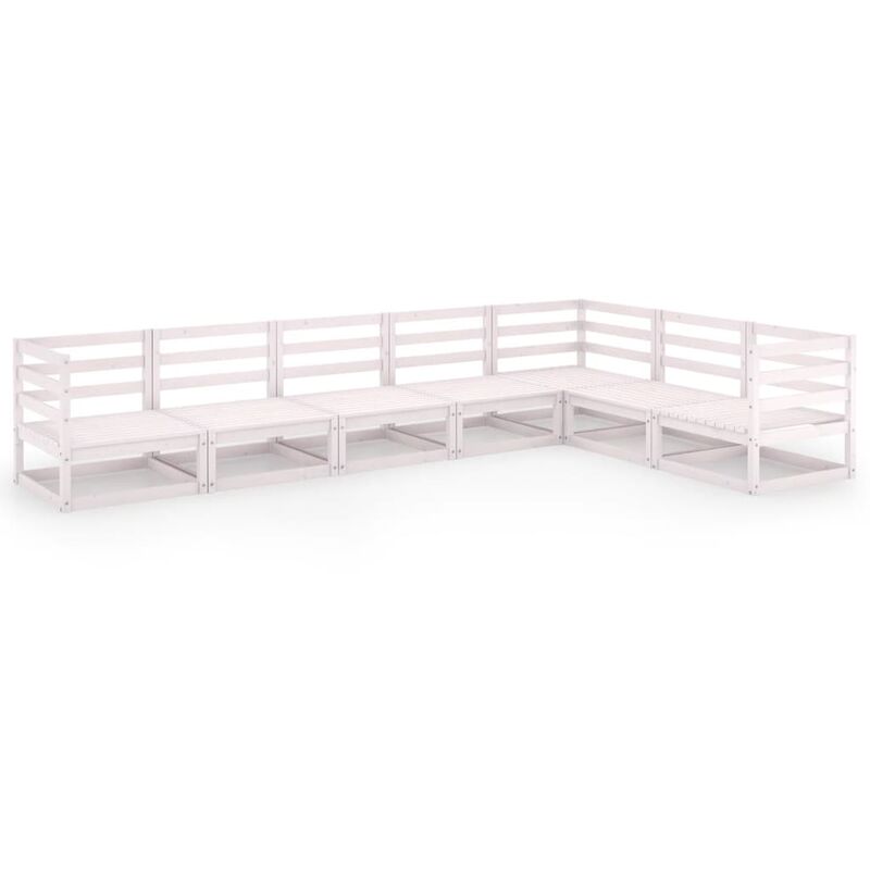 Vidaxl - Set de salón de jardín de 7 piezas blanco madera maciza de pino - Blanco
Vidaxl - Set de salón de jardín de 7 piezas blanco madera maciza de pino - Blanco