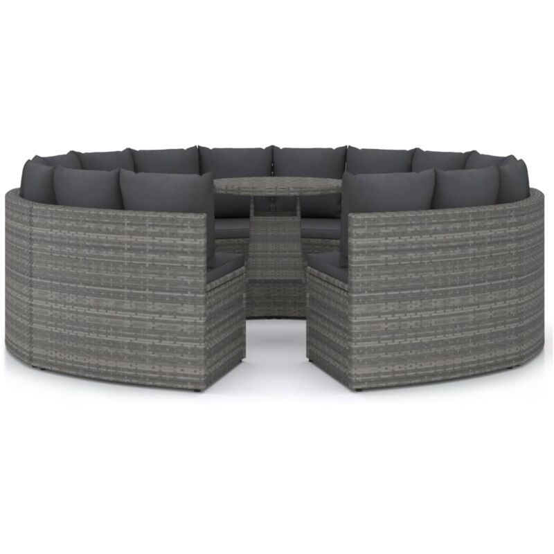 Set de sofás de jardín 9 piezas y cojines ratán sintético gris - Gris - Vidaxl
Set de sofás de jardín 9 piezas y cojines ratán sintético gris - Gris - Vidaxl