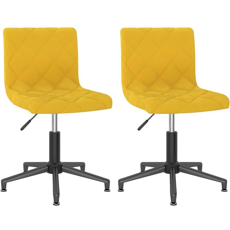 vidaXL Sillas de comedor giratorias de terciopelo 2 uds amarillo mostaza - Amarillo
vidaXL Sillas de comedor giratorias de terciopelo 2 uds amarillo mostaza - Amarillo