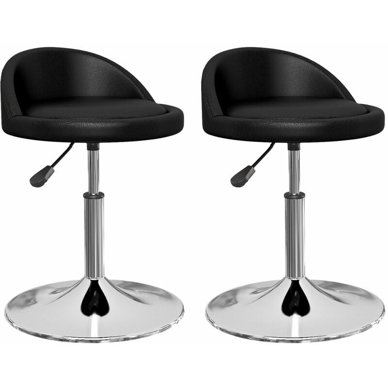 vidaXL Sillas de comedor giratorias cuero sintético 2 unidades negro - Negro
vidaXL Sillas de comedor giratorias cuero sintético 2 unidades negro - Negro
