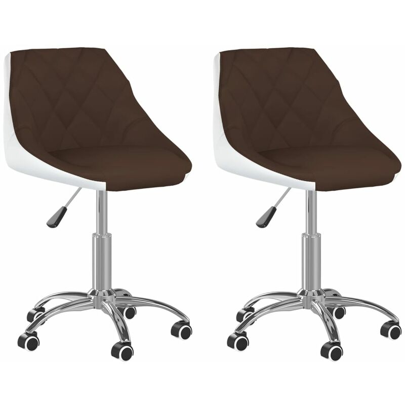 vidaXL Silla de comedor giratorias 2 uds cuero sintético marrón blanco - Multicolor
vidaXL Silla de comedor giratorias 2 uds cuero sintético marrón blanco - Multicolor