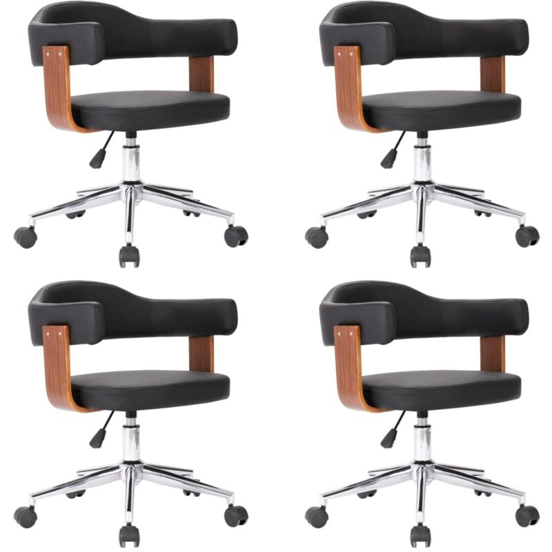 vidaXL Silla de Comedor Giratorias 4 Unidades Madera Curvada y Cuero Negro - Negro
vidaXL Silla de Comedor Giratorias 4 Unidades Madera Curvada y Cuero Negro - Negro