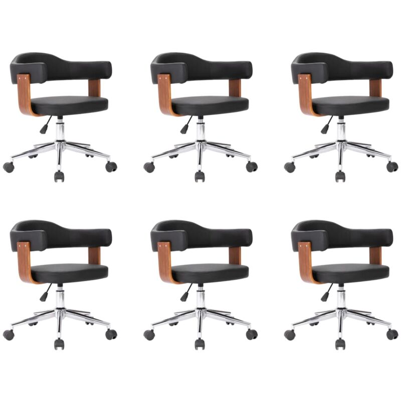 vidaXL Silla de Comedor Giratorias 6 Unidades Madera Curvada y Cuero Negro - Negro
vidaXL Silla de Comedor Giratorias 6 Unidades Madera Curvada y Cuero Negro - Negro