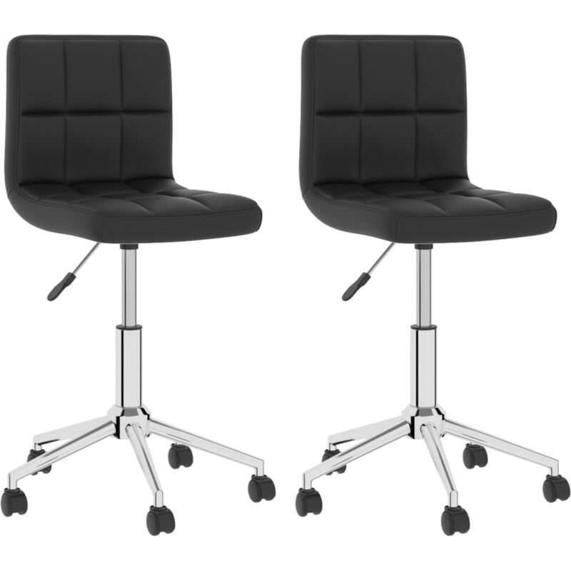 vidaXL Sillas de comedor giratorias 2 unidades cuero sintético negro - Negro
vidaXL Sillas de comedor giratorias 2 unidades cuero sintético negro - Negro