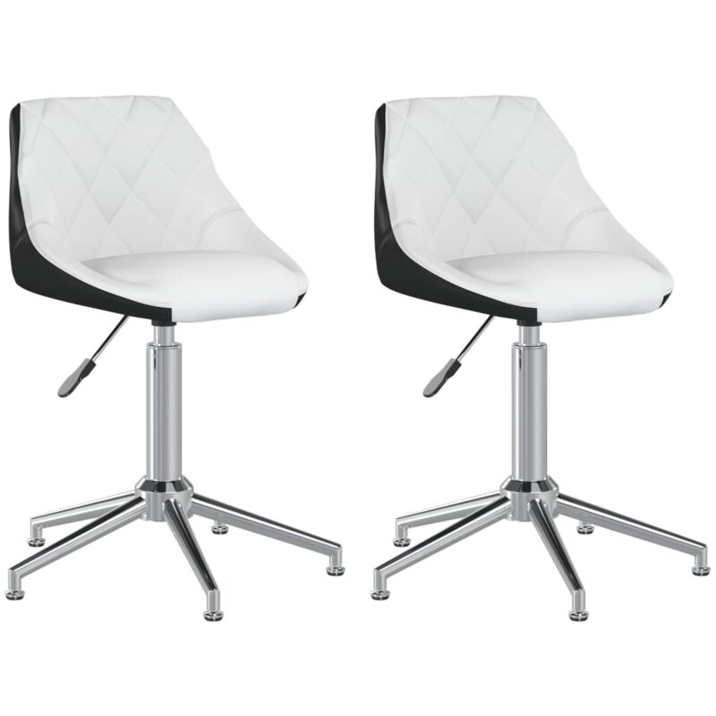 vidaXL Sillas de comedor giratorias 2 uds cuero sintético blanco negro - Multicolor
vidaXL Sillas de comedor giratorias 2 uds cuero sintético blanco negro - Multicolor