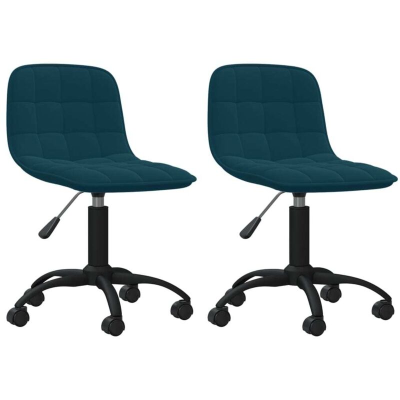 vidaXL Sillas de comedor giratorias 2 uds terciopelo azul - Azul
vidaXL Sillas de comedor giratorias 2 uds terciopelo azul - Azul