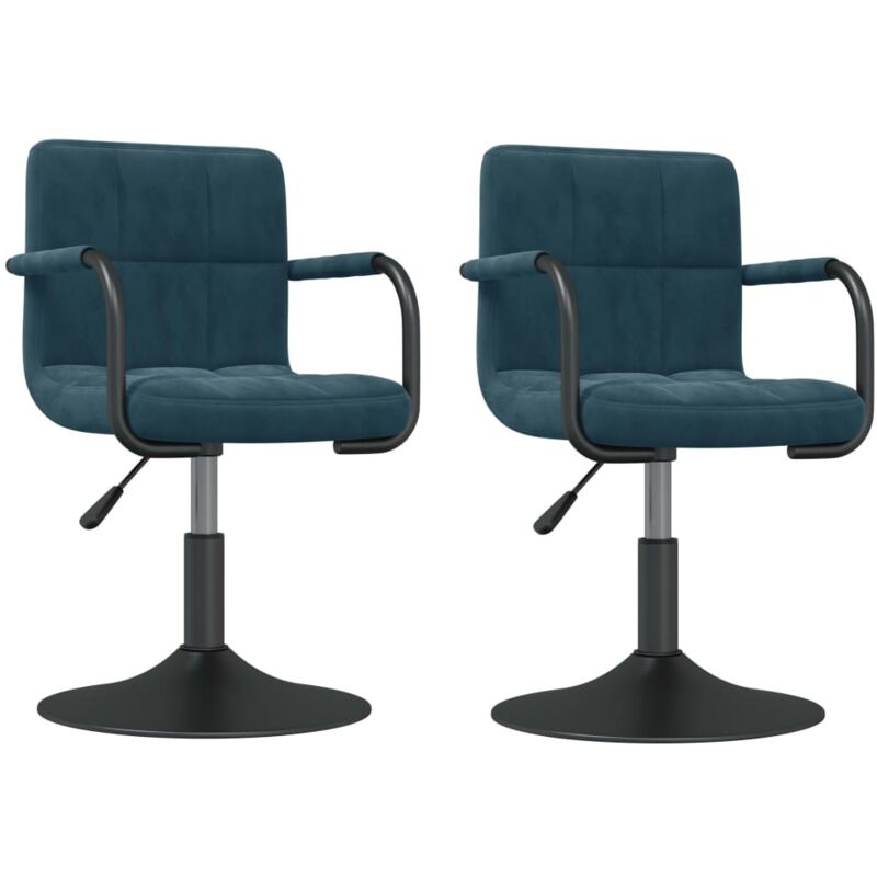 vidaXL Sillas de comedor giratorias 2 uds de terciopelo azul - Azul
vidaXL Sillas de comedor giratorias 2 uds de terciopelo azul - Azul
