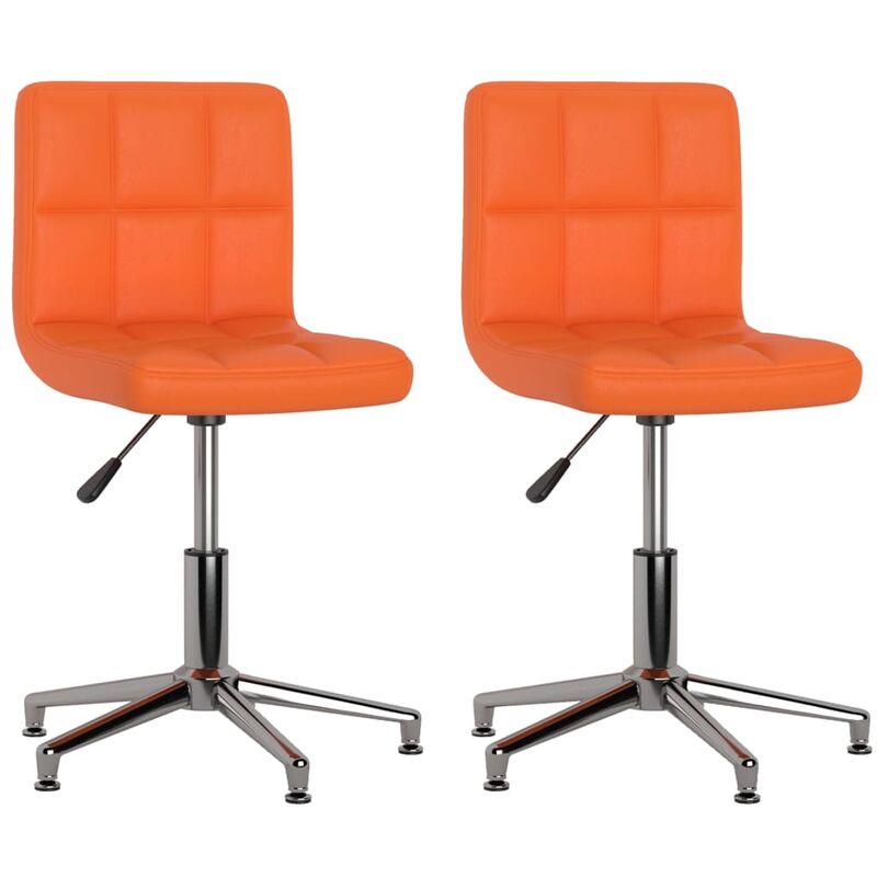Sillas de comedor giratorias 2 unidades cuero sintético naranja - Naranja - Vidaxl
Sillas de comedor giratorias 2 unidades cuero sintético naranja - Naranja - Vidaxl