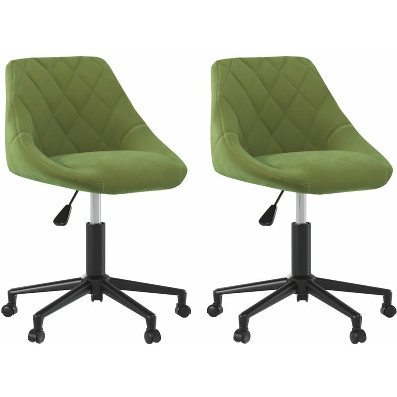 vidaXL Sillas de comedor giratorias 2 unidades terciopelo verde claro - Verde
vidaXL Sillas de comedor giratorias 2 unidades terciopelo verde claro - Verde