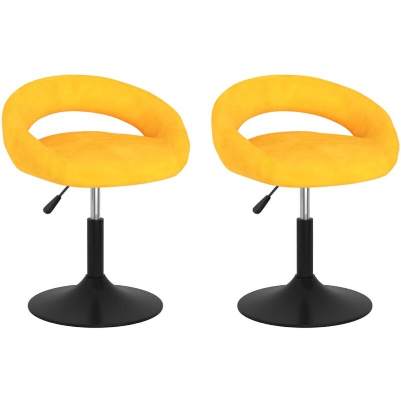 vidaXL Sillas de comedor giratorias de terciopelo 2 uds amarillo mostaza - Amarillo
vidaXL Sillas de comedor giratorias de terciopelo 2 uds amarillo mostaza - Amarillo