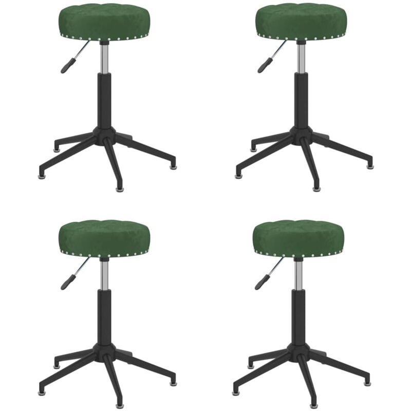 vidaXL Sillas de comedor giratorias de terciopelo 4 unidades verde oscuro - Verde
vidaXL Sillas de comedor giratorias de terciopelo 4 unidades verde oscuro - Verde