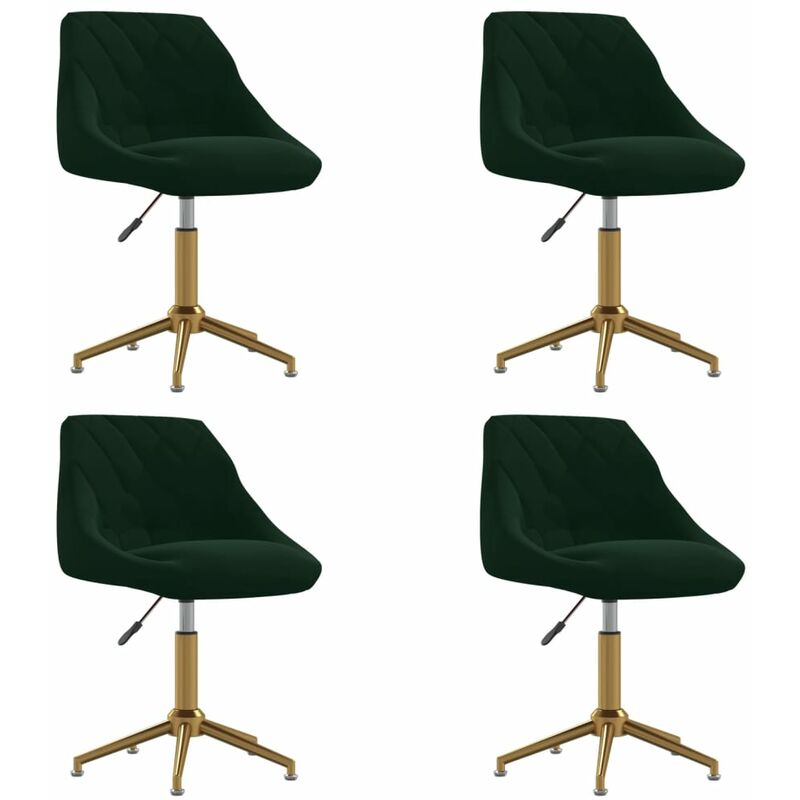 vidaXL Sillas de comedor giratorias 4 unidades terciopelo verde oscuro - Verde
vidaXL Sillas de comedor giratorias 4 unidades terciopelo verde oscuro - Verde
