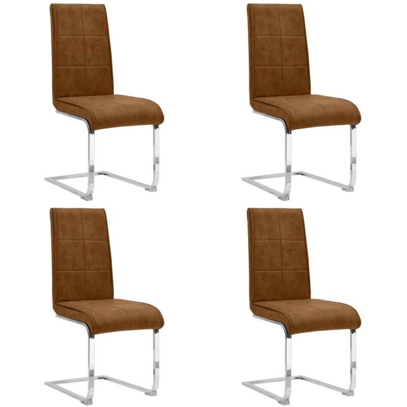 vidaXL Sillas de Comedor Voladizas Cuero Sintético 4 Unidades Marrón Oscuro - Marrón
vidaXL Sillas de Comedor Voladizas Cuero Sintético 4 Unidades Marrón Oscuro - Marrón