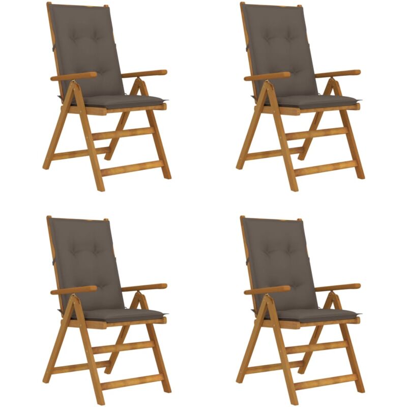 Sillas de jardín reclinables 4 uds madera maciza acacia cojines - Marrón - Vidaxl
Sillas de jardín reclinables 4 uds madera maciza acacia cojines - Marrón - Vidaxl