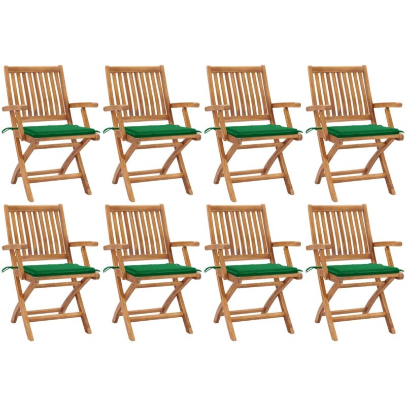 Sillas de jardín plegables 8 uds madera maciza teca con cojines - Marrón - Vidaxl
Sillas de jardín plegables 8 uds madera maciza teca con cojines - Marrón - Vidaxl