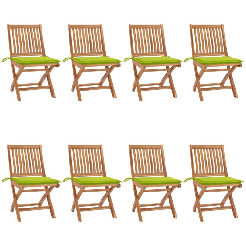 Sillas de jardín plegables 8 uds madera maciza teca con cojines - Marrón - Vidaxl
Sillas de jardín plegables 8 uds madera maciza teca con cojines - Marrón - Vidaxl