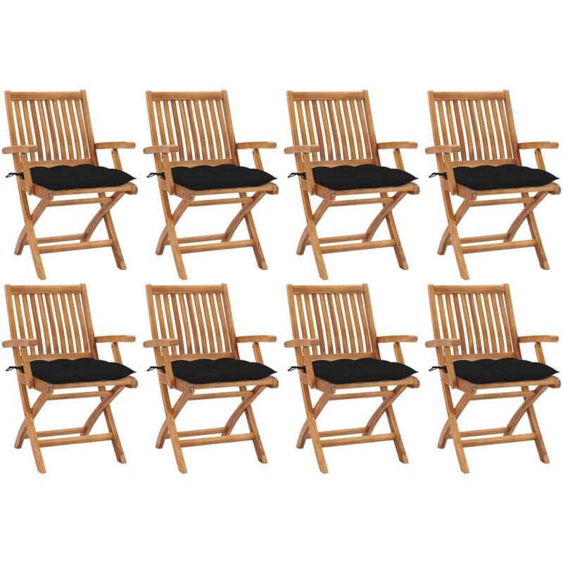 Sillas de jardín plegables 8 uds madera maciza teca con cojines - Marrón - Vidaxl
Sillas de jardín plegables 8 uds madera maciza teca con cojines - Marrón - Vidaxl