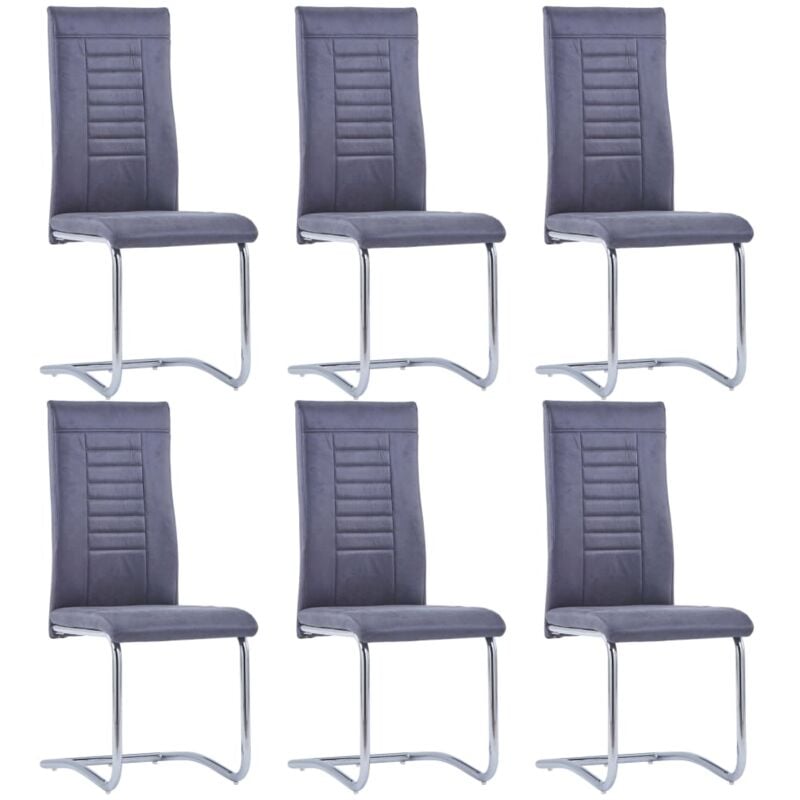 Sillas Voladizas de Comedor 6 Unidades Piel de Ante Artificial Gris - Gris - Vidaxl
Sillas Voladizas de Comedor 6 Unidades Piel de Ante Artificial Gris - Gris - Vidaxl