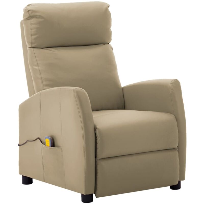 vidaXL Sillón de masaje reclinable eléctrico de piel sintética cappuccino - Marrón
vidaXL Sillón de masaje reclinable eléctrico de piel sintética cappuccino - Marrón