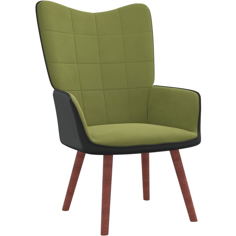 Silla de relajación terciopelo y PVC verde - Verde - Vidaxl 
Silla de relajación terciopelo y PVC verde - Verde - Vidaxl
