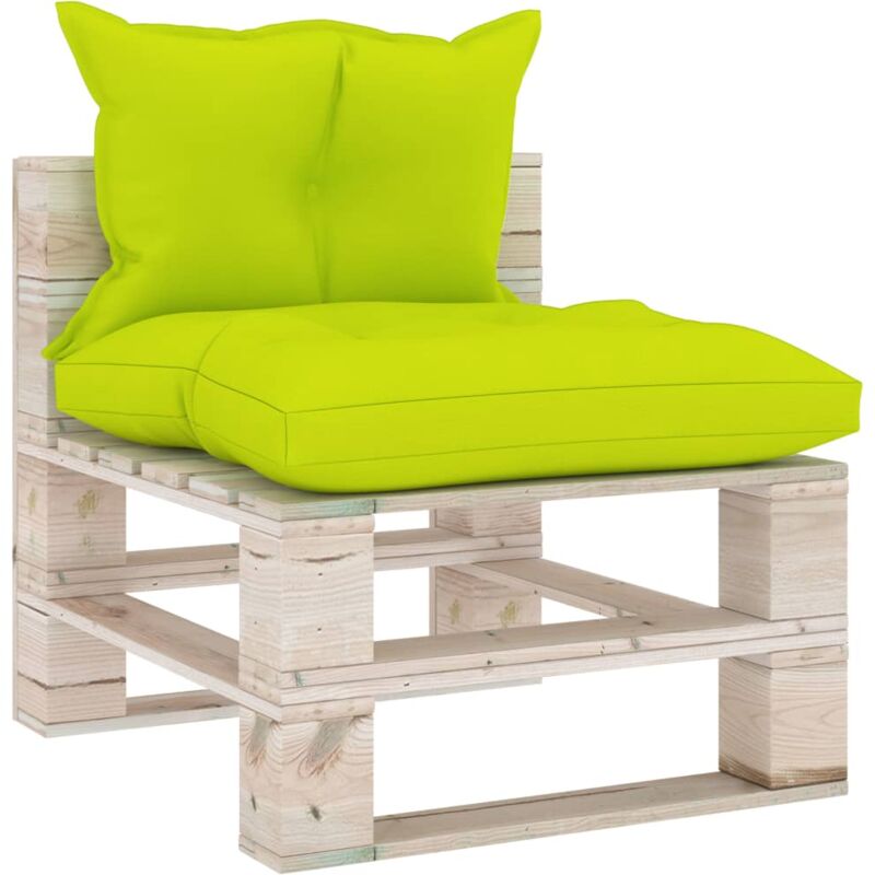 vidaXL Sofá central de palés para jardín con cojines de madera de pino - Marrón
vidaXL Sofá central de palés para jardín con cojines de madera de pino - Marrón