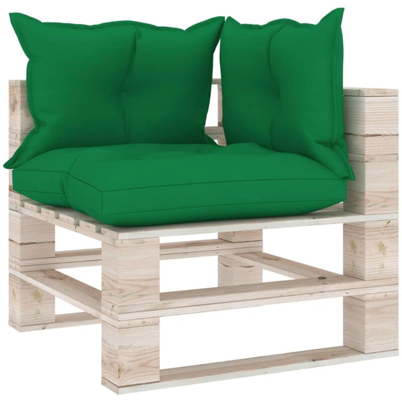 vidaXL Sofá esquinero de palés para jardín con cojines madera de pino - Marrón
vidaXL Sofá esquinero de palés para jardín con cojines madera de pino - Marrón