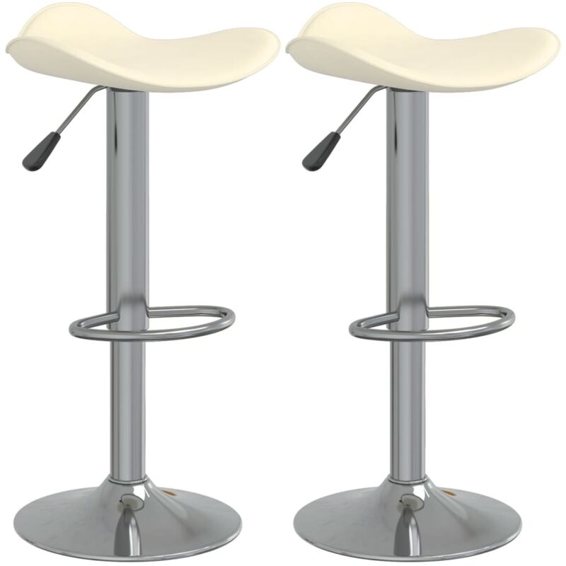 vidaXL Taburete de cocina 2 uds acero cromado cuero artificial crema - Crema
vidaXL Taburete de cocina 2 uds acero cromado cuero artificial crema - Crema