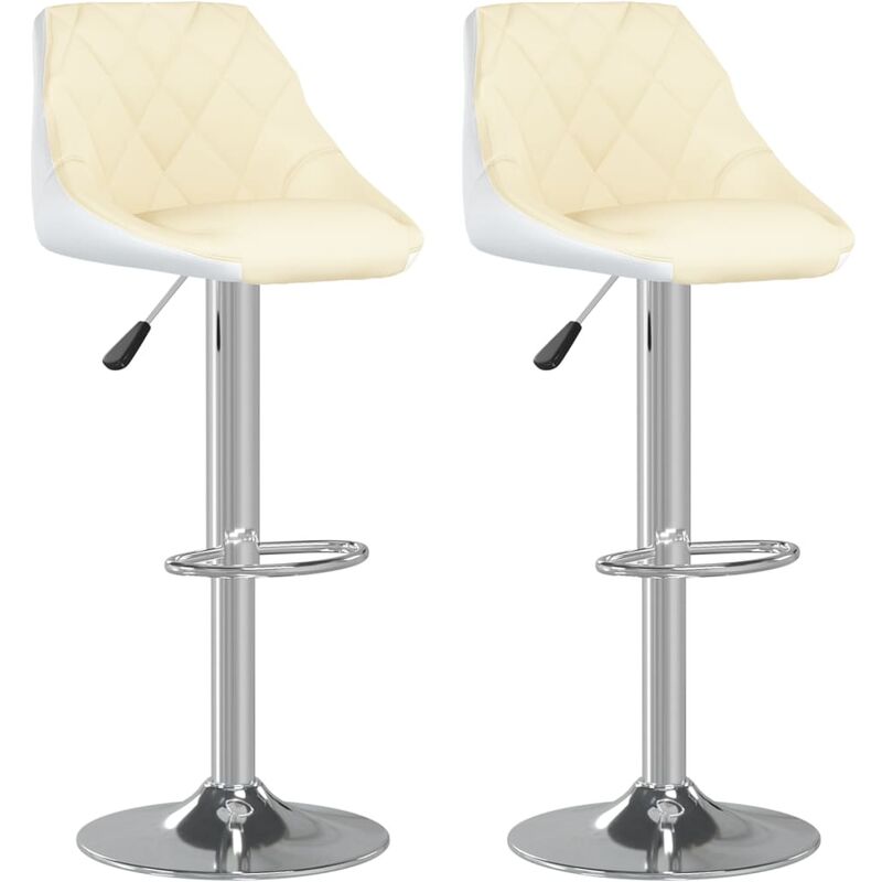 vidaXL Taburetes de cocina 2 unidades cuero sintético color crema y blanco - Blanco
vidaXL Taburetes de cocina 2 unidades cuero sintético color crema y blanco - Blanco