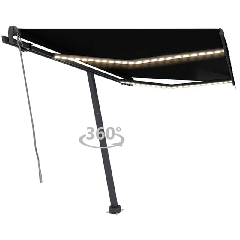Toldo automático con LED y sensor de viento antracita 350x250cm - Antracita - Vidaxl
Toldo automático con LED y sensor de viento antracita 350x250cm - Antracita - Vidaxl