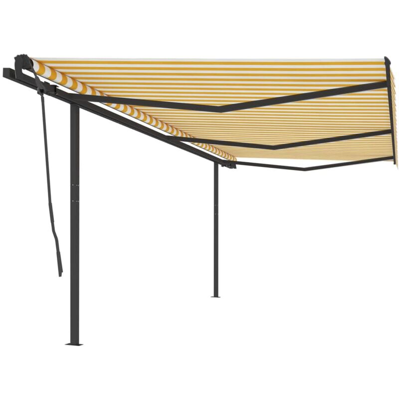 Toldo automático retráctil con postes amarillo y blanco 6x3,5 m - Amarillo - Vidaxl
Toldo automático retráctil con postes amarillo y blanco 6x3,5 m - Amarillo - Vidaxl