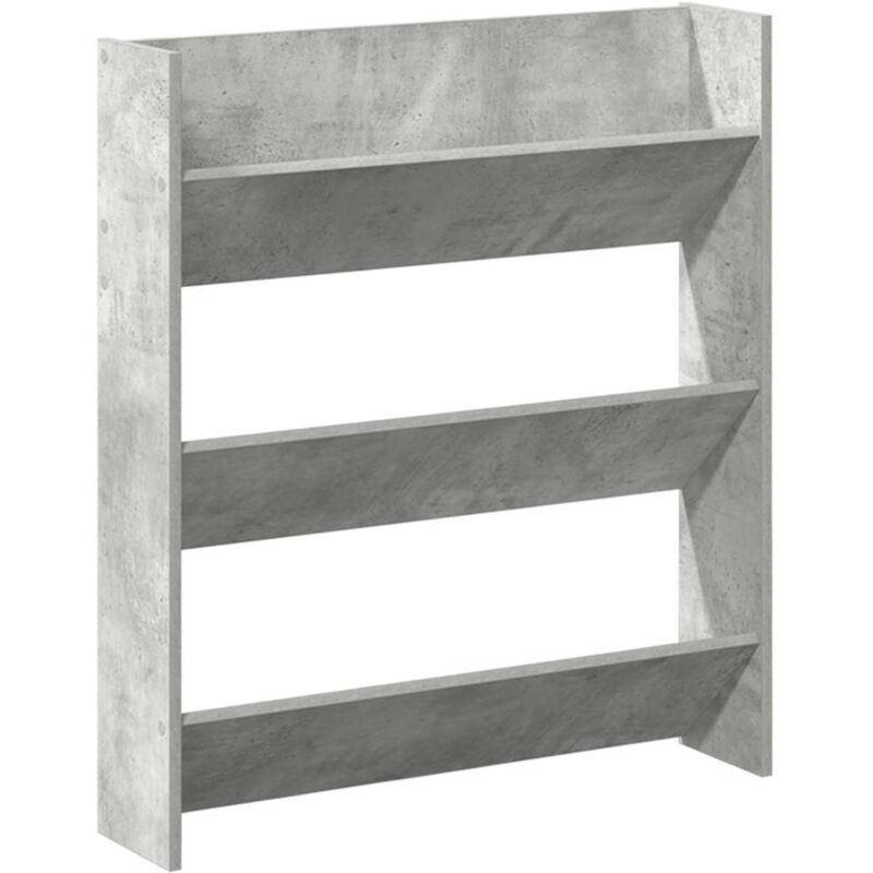 Zapatero de pared gris aglomerado 80x18x90 cm - Gris - Vidaxl 
Zapatero de pared gris aglomerado 80x18x90 cm - Gris - Vidaxl