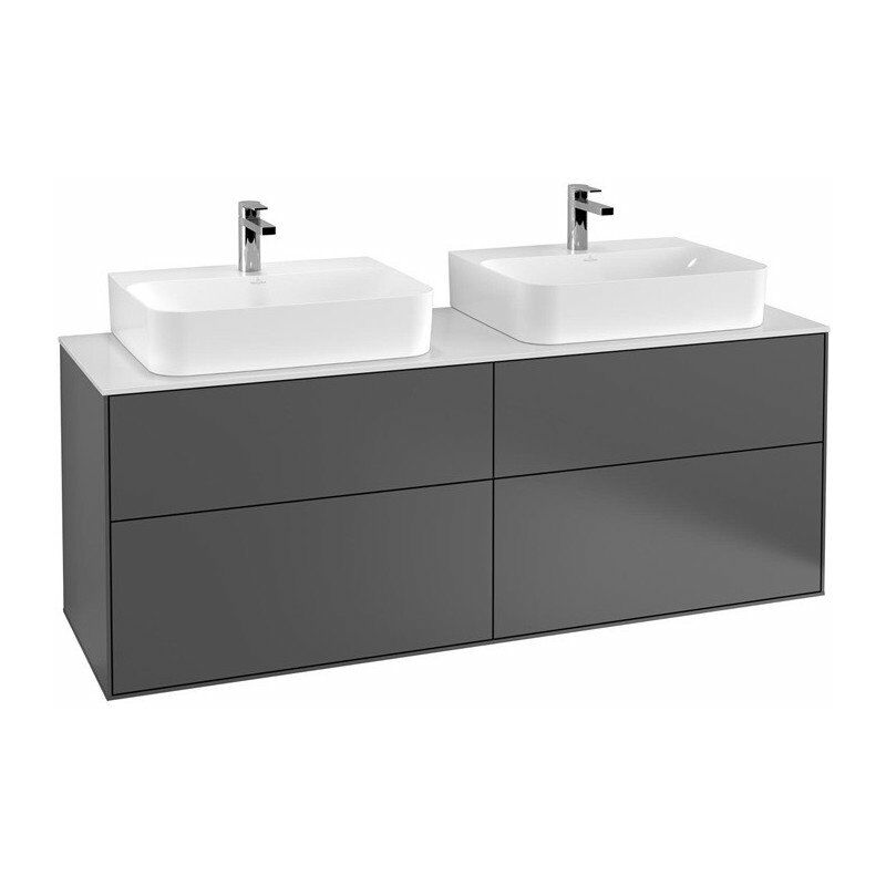 Villeroy&boch - Finion, Muebles de baño, 1600 x 603 x 501 mm, Angular, con iluminación de pared, modelo suspendido, En madera, para 2 lavabos,
Villeroy&boch - Finion, Muebles de baño, 1600 x 603 x 501 mm, Angular, con iluminación de pared, modelo suspendido, En madera, para 2 lavabos,