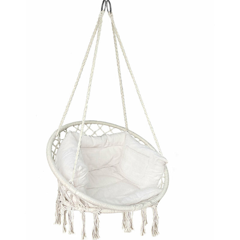 Silla Colgante Exterior con Flecos, Hamaca con Conjín, Silla Columpio para Interior y Exterior, Beige - Vounot
Silla Colgante Exterior con Flecos, Hamaca con Conjín, Silla Columpio para Interior y Exterior, Beige - Vounot