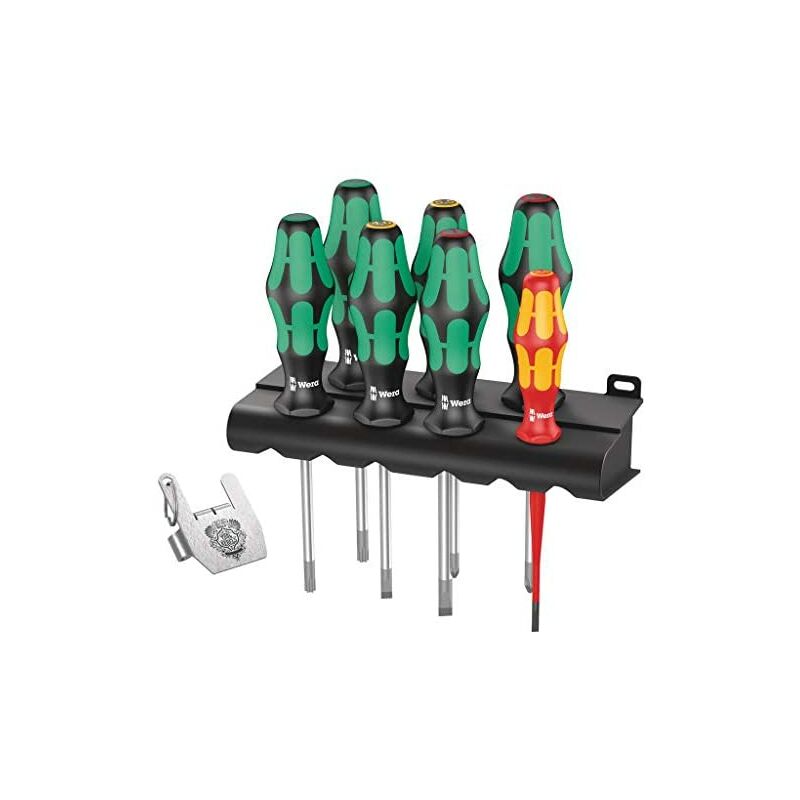 Kraftform/7 Heavy Metal 1 VDE Schraubendreher-Set 8teilig Kreuzschlitz Phillips,Schlitz,TORX - Wera 
Kraftform/7 Heavy Metal 1 VDE Schraubendreher-Set 8teilig Kreuzschlitz Phillips,Schlitz,TORX - Wera