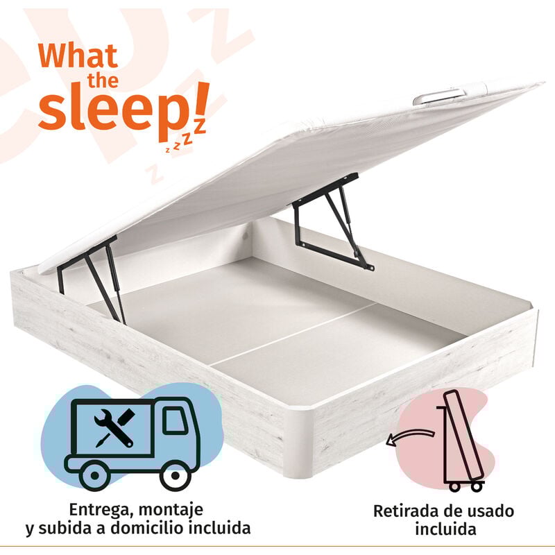 What The Sleep!zzzz - What The Sleep I Canapé abatible Gran Capacidad I 140x182 I Montaje en Domicilio y Retirada Usado Incluido I Tapa 3D I Color
What The Sleep!zzzz - What The Sleep I Canapé abatible Gran Capacidad I 140x182 I Montaje en Domicilio y Retirada Usado Incluido I Tapa 3D I Color