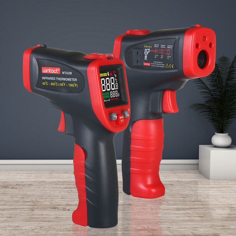 50 ℃ ~ 850 ℃, Termometro infrarrojo, Instrumento termometro industrial profesional, con termopar tipo K - Wintact
50 ℃ ~ 850 ℃, Termometro infrarrojo, Instrumento termometro industrial profesional, con termopar tipo K - Wintact