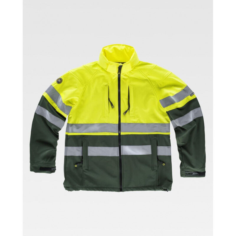 Chaqueta Workshell con dos cintas reflectantes en pecho y mangas WORKTEAM S9525 | L - Verde Oscuro+Amarillo A.V.
Chaqueta Workshell con dos cintas reflectantes en pecho y mangas WORKTEAM S9525 | L - Verde Oscuro+Amarillo A.V.