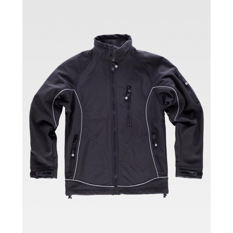 Chaqueta Workshell cortavientos de manga ranglán con vivos reflectantes Sport | Negro - L
Chaqueta Workshell cortavientos de manga ranglán con vivos reflectantes Sport | Negro - L