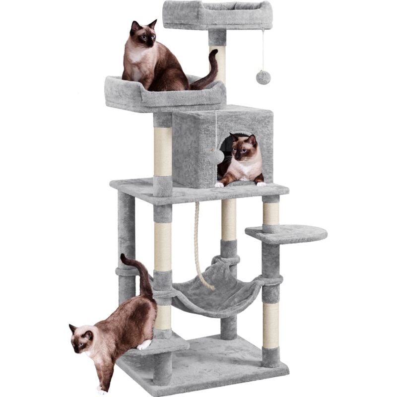 Yaheetech Rascador para Gatos Altura 147 cm Arbol para Gatos Grande Castillo Mascota con Hamaca Juguete de Gatos de Sisal Gris Clara
Yaheetech Rascador para Gatos Altura 147 cm Arbol para Gatos Grande Castillo Mascota con Hamaca Juguete de Gatos de Sisal Gris Clara