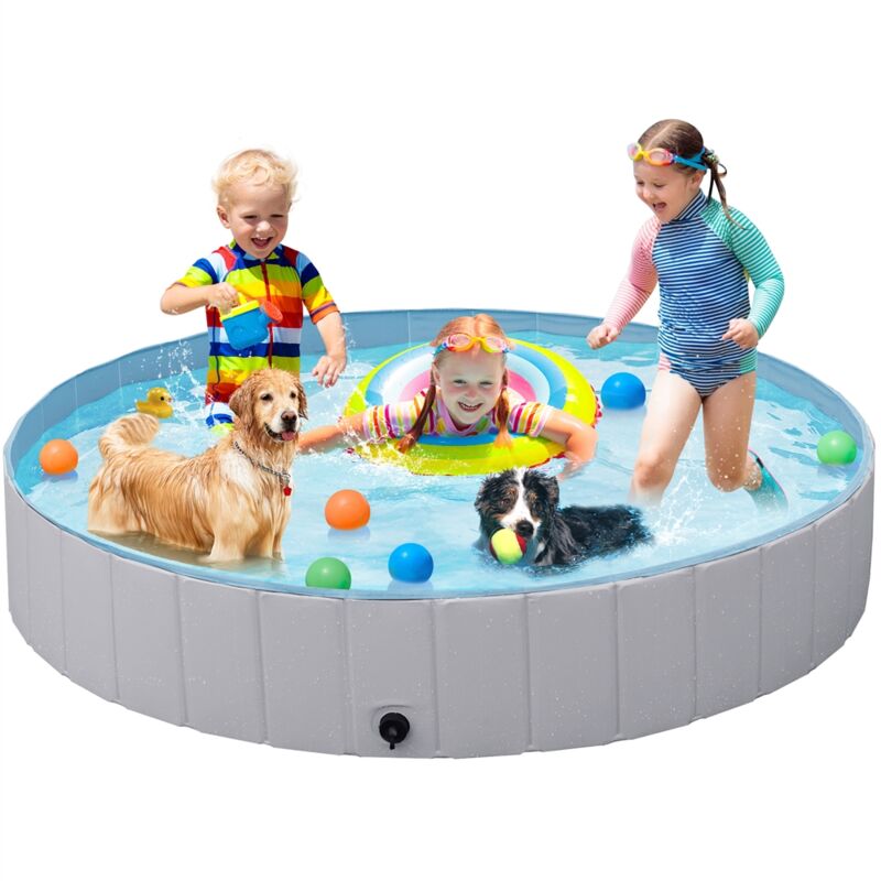 Piscina para Perros y Gatos PVC Plegable Bañera para Mascota Animales Grandes en Interiores y Exteriores M/L/XL/XXL XXL:160 x 30cm/Gris - Yaheetech
Piscina para Perros y Gatos PVC Plegable Bañera para Mascota Animales Grandes en Interiores y Exteriores M/L/XL/XXL XXL:160 x 30cm/Gris - Yaheetech