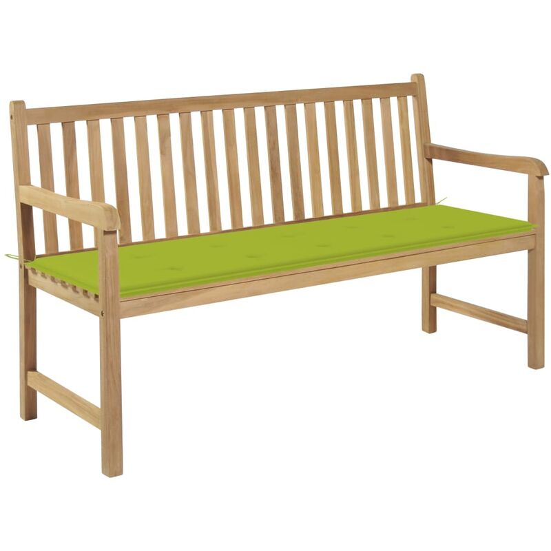 Banco de jardín madera de teca con cojín verde brillante 150 cm - Marrón - Youthup
Banco de jardín madera de teca con cojín verde brillante 150 cm - Marrón - Youthup