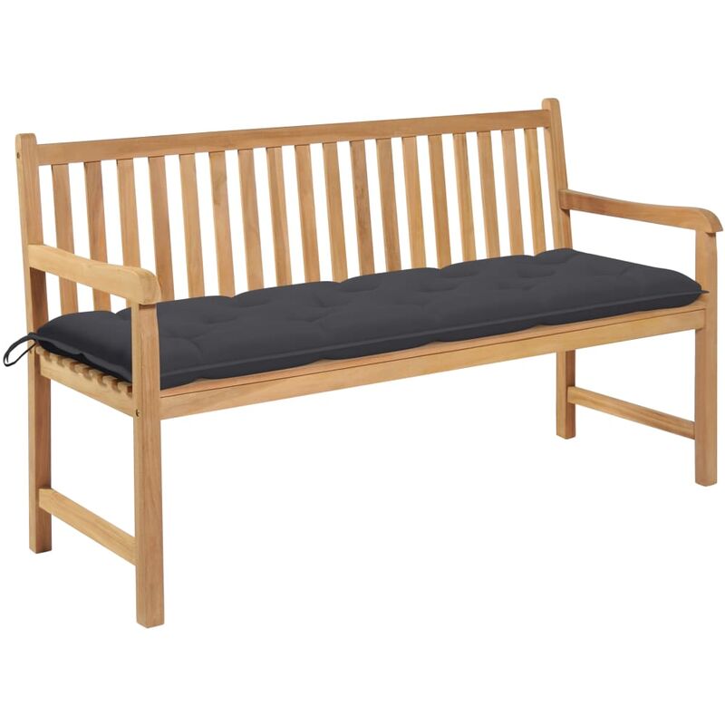 Banco de jardín madera maciza teca y cojín gris antracita 150cm - Marrón - Youthup
Banco de jardín madera maciza teca y cojín gris antracita 150cm - Marrón - Youthup