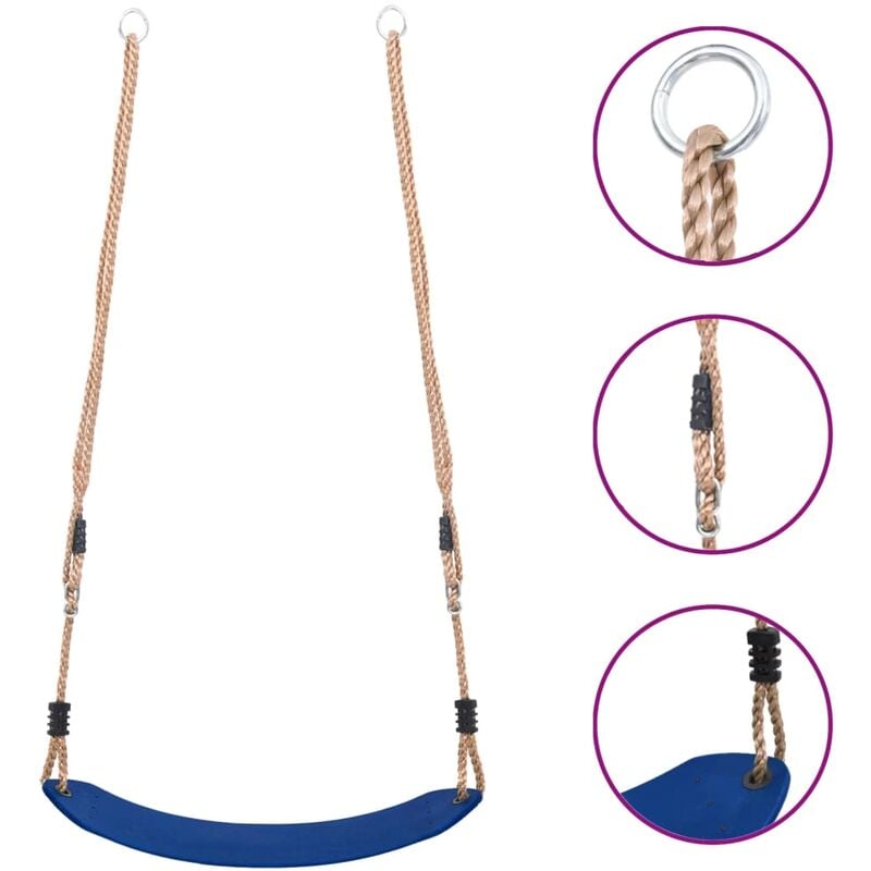 Columpio de asiento para niños azul - Azul - Youthup