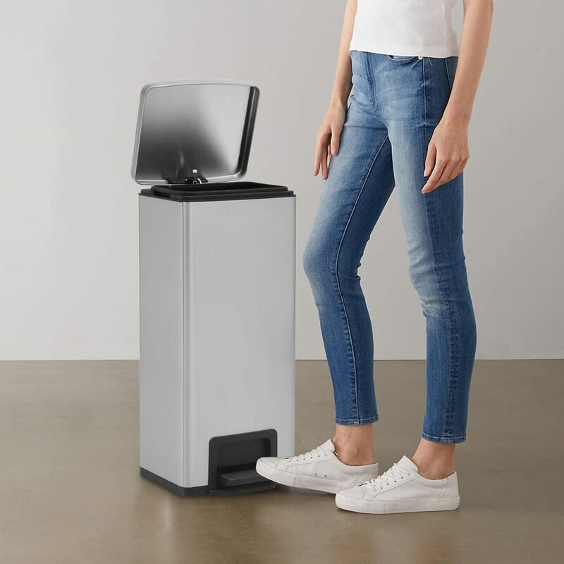 Cubo basura con pedal antihuellas 30L acero inoxidable plateado - Plateado - Youthup
Cubo basura con pedal antihuellas 30L acero inoxidable plateado - Plateado - Youthup